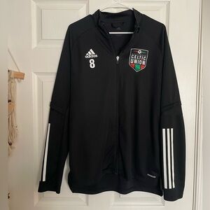 Adidas Men's Aeroready Black Baltimore Celtic Union Full Zip Jacket Size Large